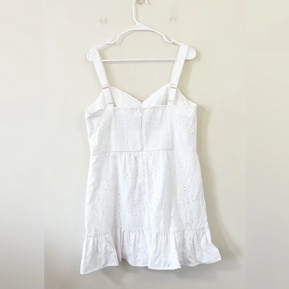 New Lilly Pulitzer Rocko Eyelet Romper Resort White Tropical Leaf Eyelet Size 14 - Picture 6 of 12